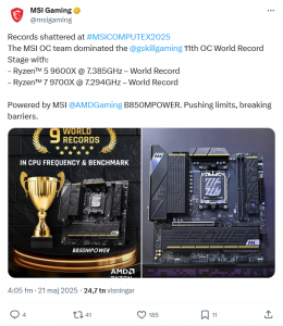 MSI Gaming på X ”Records shattered at #MSICOMPUTEX2025 The MSI OC team.png