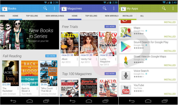 Version fyra av Play Store-appen läcker ut på nätet