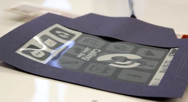Mobilprototyp med flexibel skärm meddelar användaren genom att ändra form