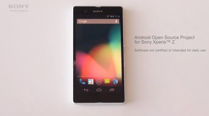 Sony skapar projekt med original-Android för Xperia Z