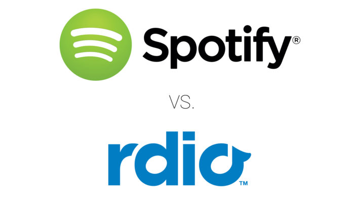 En jämförelse mellan musiktjänsterna Spotify och Rdio