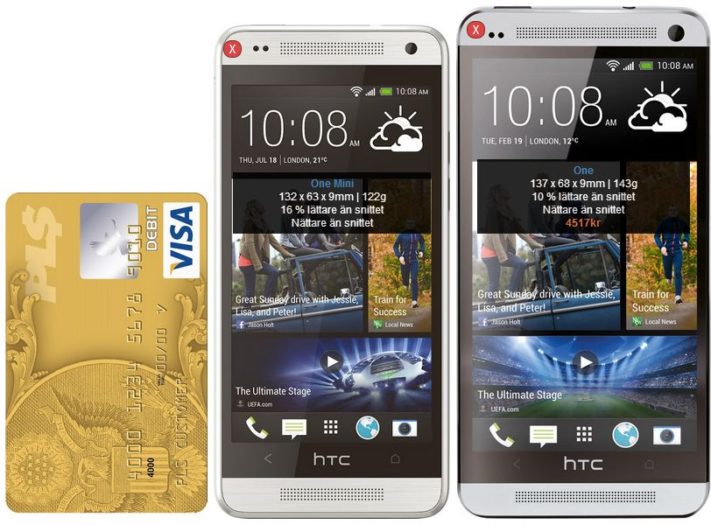 Kommande HTC One Mini jämförd med vanliga One