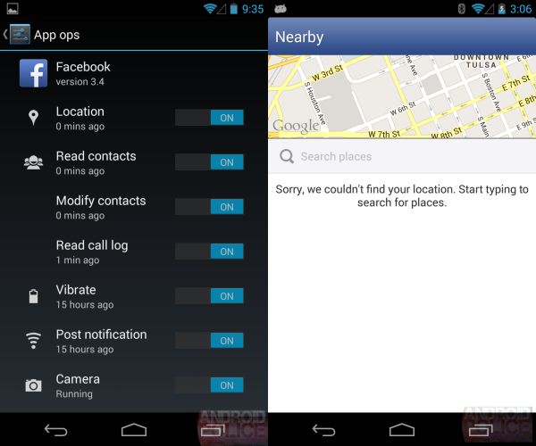 Stöd för att blockera enskilda systemtillåtelser upptäckt i Android 4.3