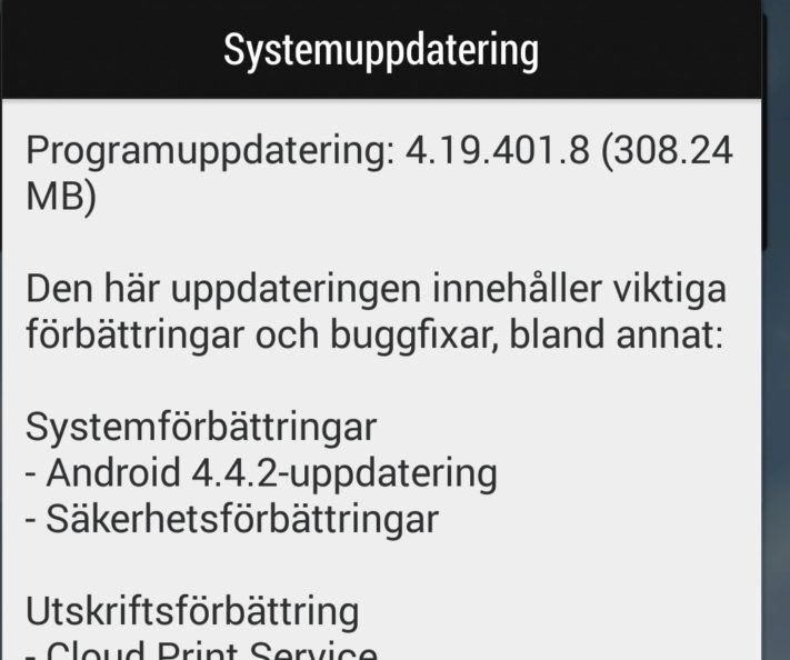Android 4.4.2-uppdatering rullar ut till HTC One