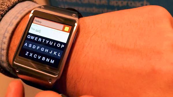 Fleksy visar upp sitt tangentbord på Galaxy Gear