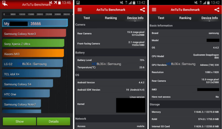 Påstått benchmarkresultat för Galaxy S5 visar 1080p, Snapdragon 800 och 16MP