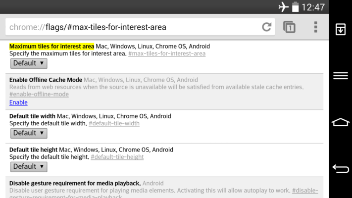 Dold inställning sägs öka prestandan i Chrome för Android