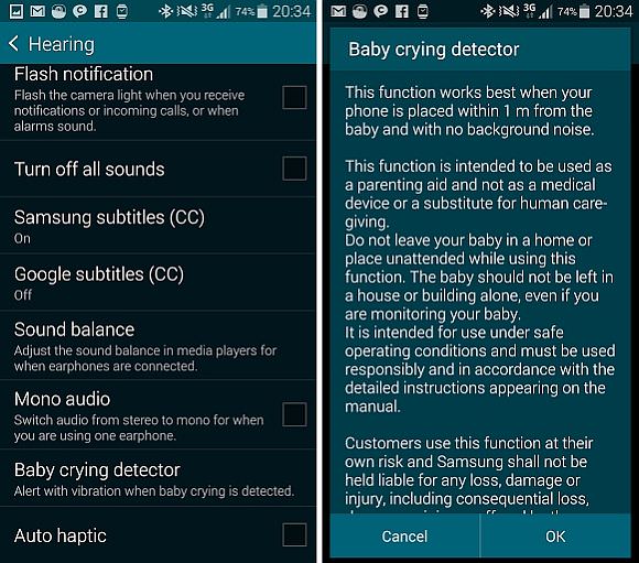 Samsung Galaxy S5 + Gear = babymonitor?