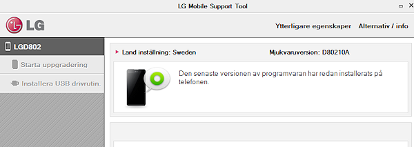 KitKat är på gång till LG G2 i Sverige