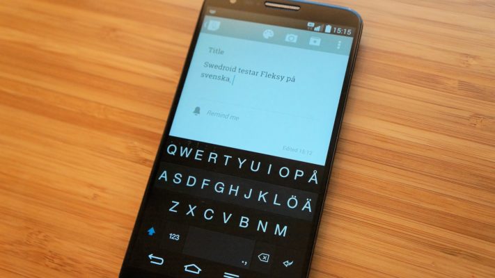 Tangentbordet Fleksy har nu stöd för svenska