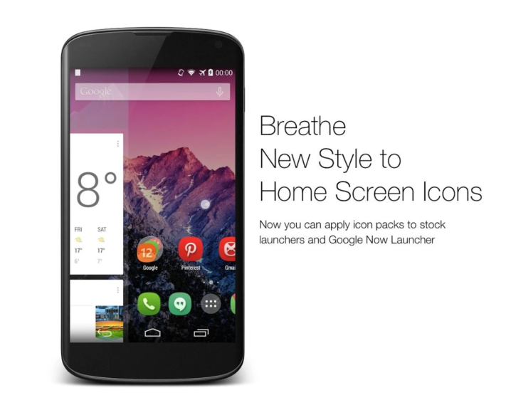 Beautiful Icon Styler ändrar ikonerna för din original-launcher