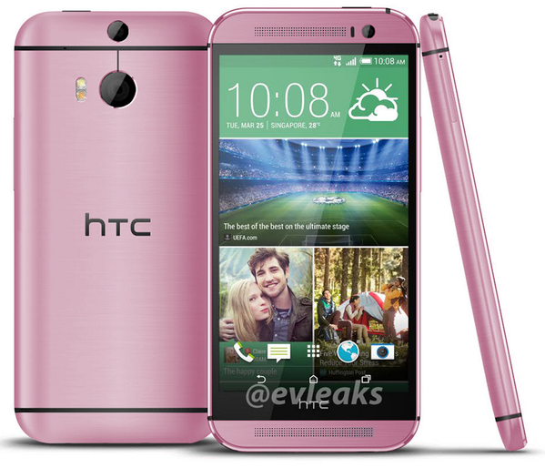 HTC One M8 dyker upp i rosa skrud