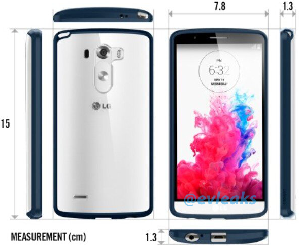 Så här stor sägs 5,5-tummaren LG G3 vara
