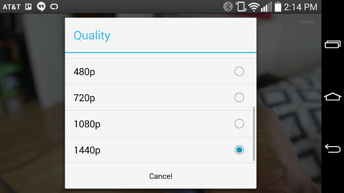 LG G3-ägare ska nu kunna titta på videor i 1440p med YouTube-appen