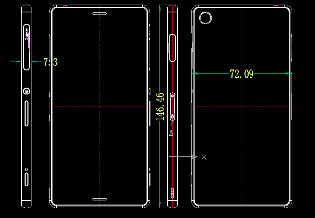 Sony Xperia Z3 och Z3 Compact sägs vara lika stora som sina föregångare