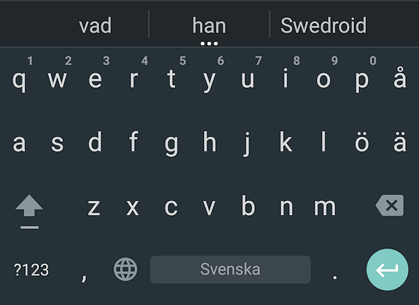 Android 5.0 Lollipop: Tangentbordet