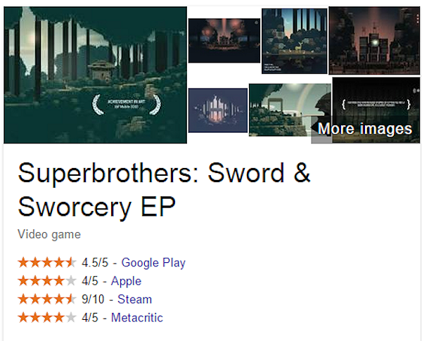 Google visar nu faktarutor om spel