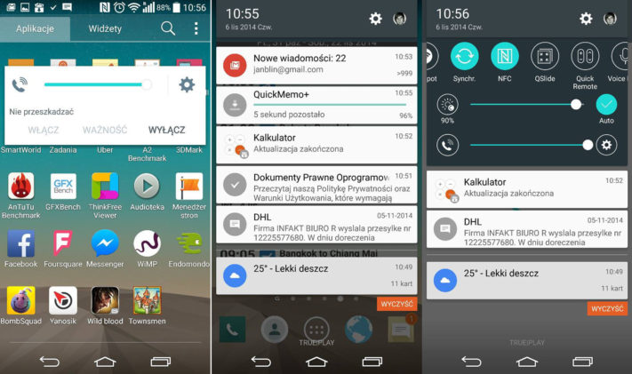 Första skärmdumparna från LGs Android 5.0-gränssnitt på G3