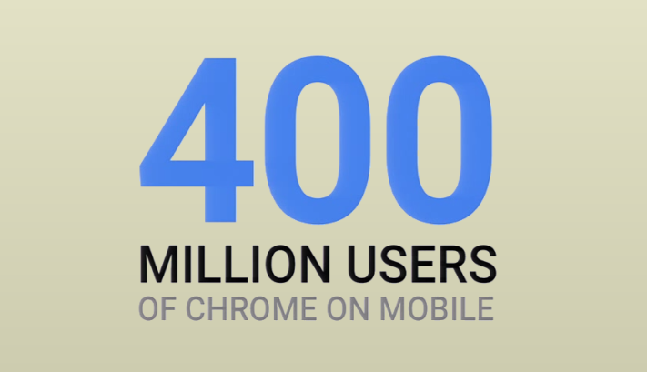 Webbläsaren Chrome har 400 miljoner mobilanvändare