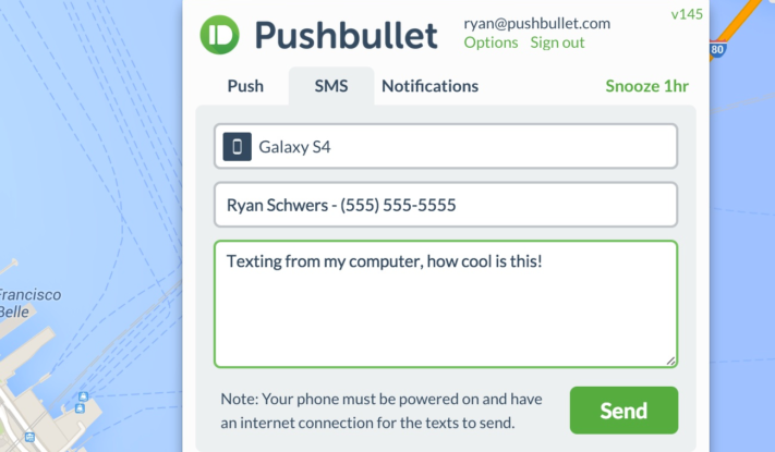 Pushbullet kan nu skicka nya SMS direkt från dator