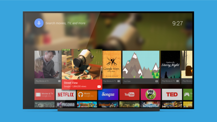 Google släpper hemskärmen för Android TV i Play Store