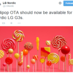 LG G3 får Android 5.0/Lollipop i Norden via FOTA