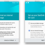 I Android M kan minneskort behandlas som intern lagring