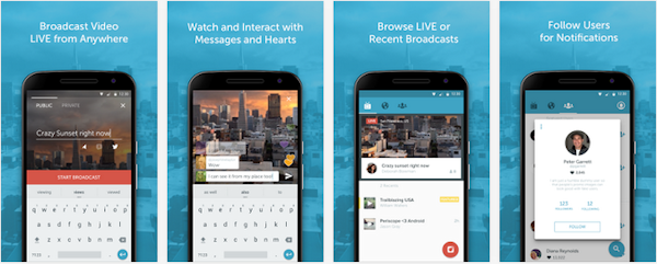 Periscope nu i Google Play, låter användare sända livevideo