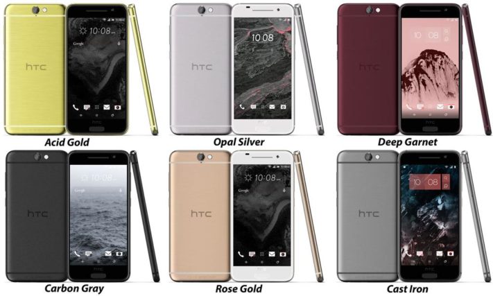 HTC:s metallmobil Aero i sex färger