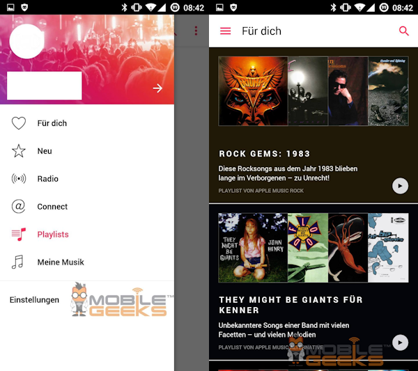Så här ser Apple Music för Android ut