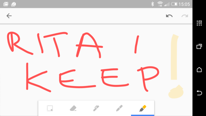 Nu kan du rita i Google Keep