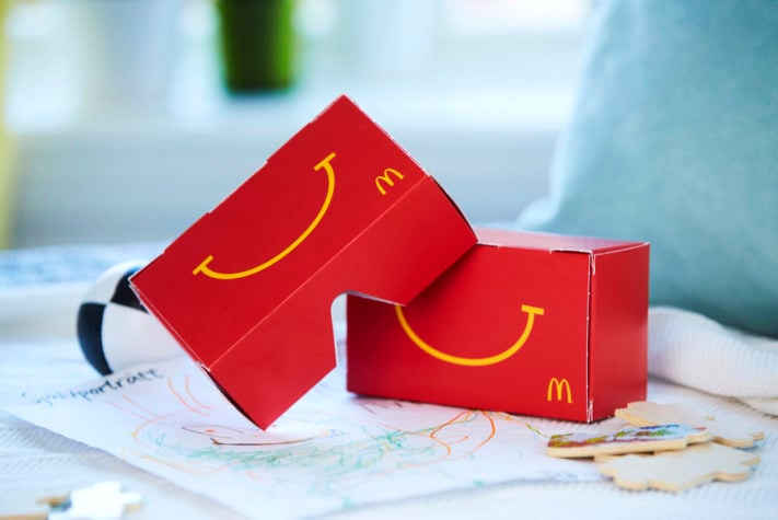 Svenska McDonalds skapar Happy Meal som kan förvandlas till VR-headset