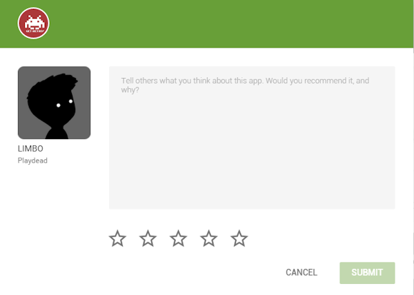 Google Play får ny dialogruta för att skriva recensioner