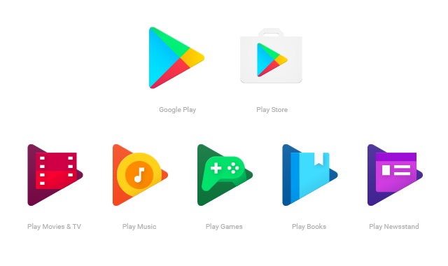 Google ger ikonerna för sina Play-appar ett mer enhetligt utseende