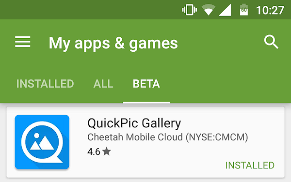 Play Store listar äntligen alla appar du betatestar