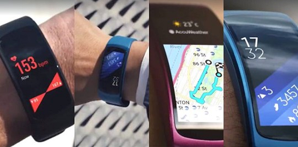 Fler bilder på aktivitetsarmbandet Samsung Gear Fit 2