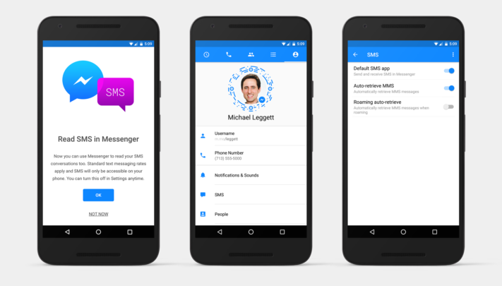 Facebook Messenger får SMS-stöd