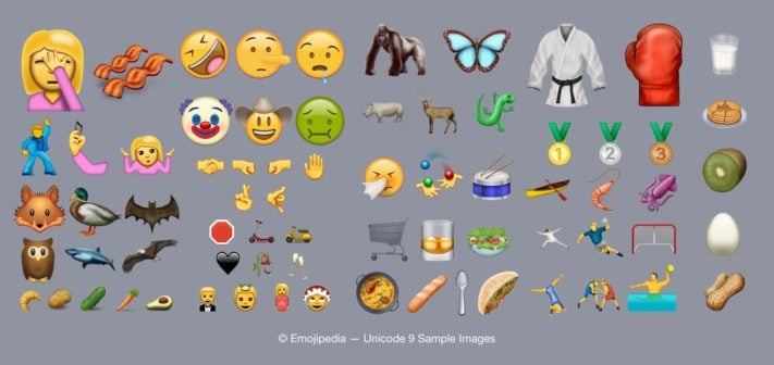 Alla 72 nya emojis i Unicode 9.0