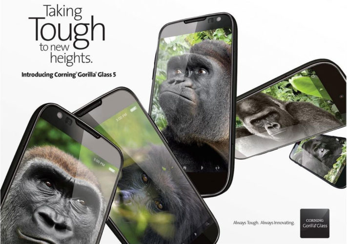 Corning introducerar skyddsglaset Gorilla Glass 5