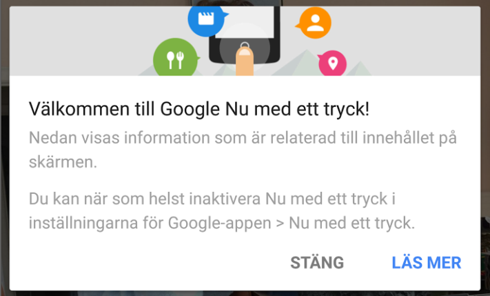 Google Now on Tap börjar fungera på svenska för vissa användare