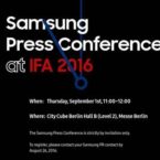 Samsung bjuder in till presskonferens under IFA