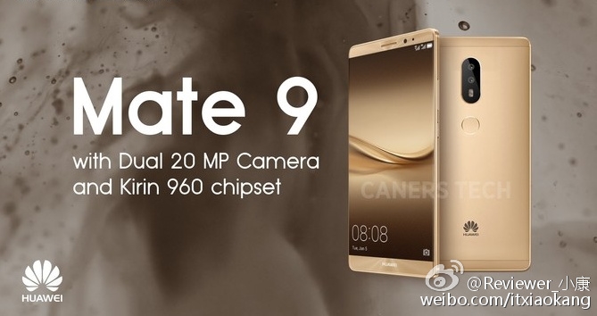 Huawei Mate 9 kan lanseras 8 november, kosta 699 euro