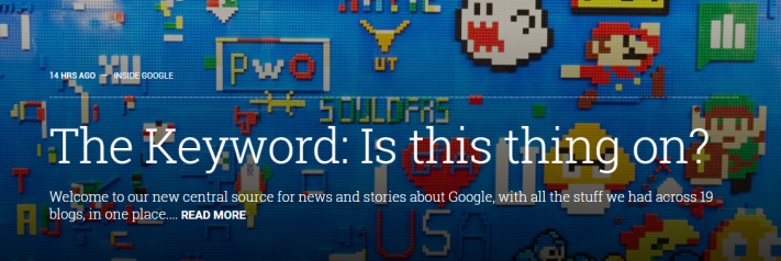 Google offentliggör nya företagsbloggen The Keyword