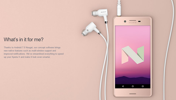 Sony släpper Android 7.0-baserad konceptmjukvara för Xperia X