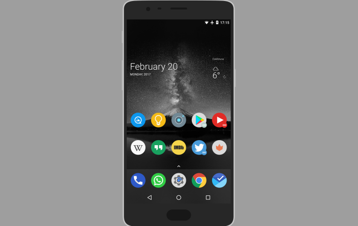 Elun ger samma typ av runda ikoner som Pixel Launcher