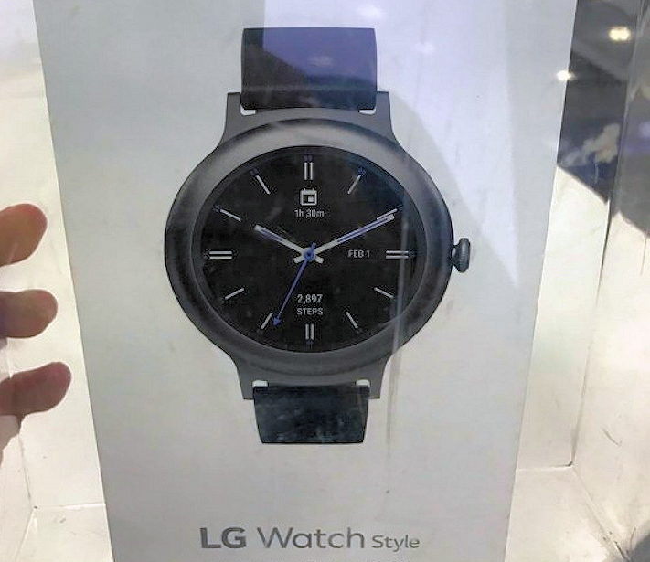 Fotografi på kartongen för LG Watch Style