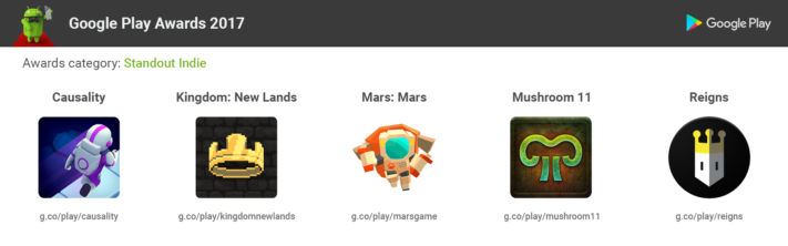 Här är de nominerade apparna i Google Play Awards 2017