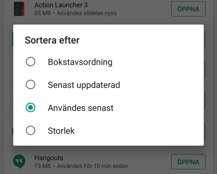 Tips: Använd Play Store till att radera appar du aldrig använder