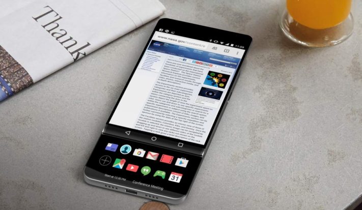 Konceptbilder på LG V30 visar utfällbar extraskärm