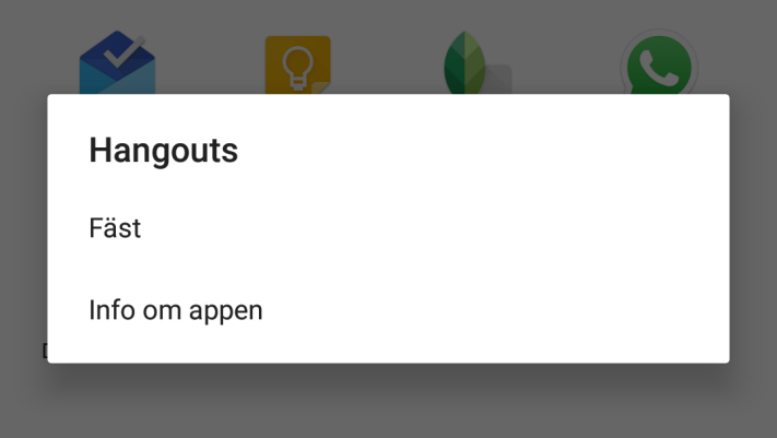 Tips: Fäst de appar du delar till mest i delningsmenyn